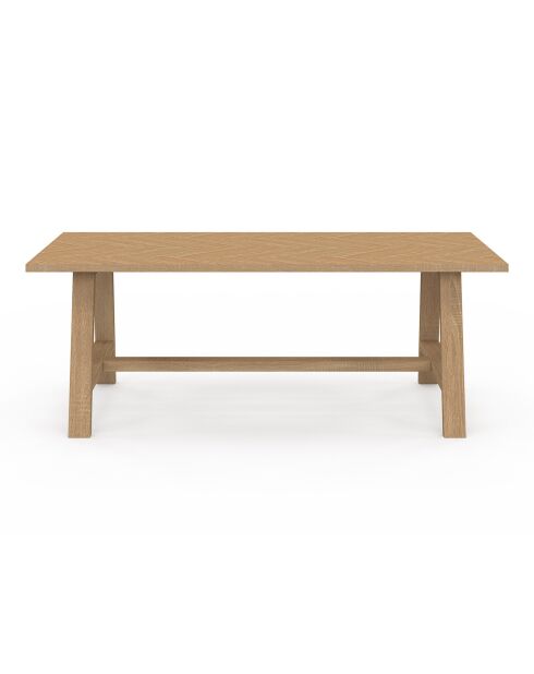 Table basse Gustave effet chevron bois - 110x55x40 cm
