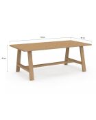 Table basse Gustave effet chevron bois - 110x55x40 cm