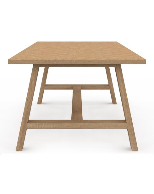 Table basse Gustave effet chevron bois - 110x55x40 cm