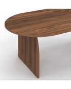 Tavolino Japandi in noce - 110x60x40 cm