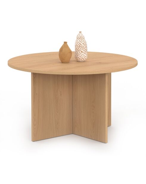 Table basse ronde Ophélia  bois - 70x40 cm