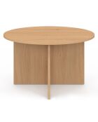 Table basse ronde Ophélia  bois - 70x40 cm