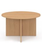 Table basse ronde Ophélia  bois - 70x40 cm