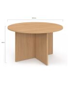 Table basse ronde Ophélia  bois - 70x40 cm