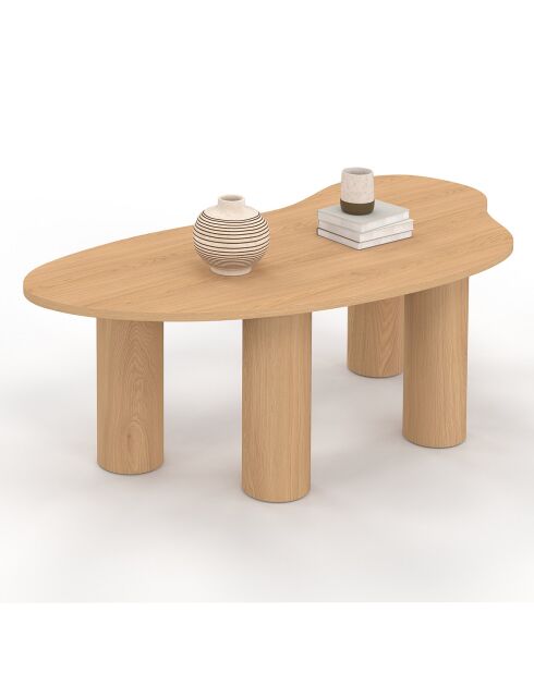 Table basse Naomi organique bois - 100x49x35.5 cm
