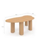 Table basse Naomi organique bois - 100x49x35.5 cm