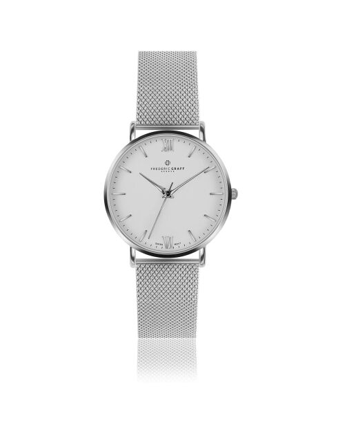 Montre Femme en Acier mesh argentée