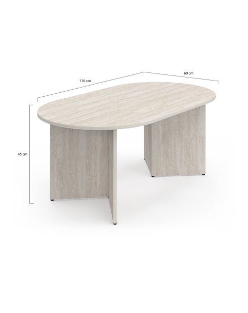 Table basse Gabin travertin - 110x60x45 cm