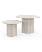 2 Tables basses rondes gigognes Alvar travertin