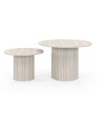 2 Tables basses rondes gigognes Alvar travertin