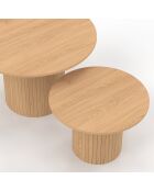 2 Tables basses rondes gigognes Alvar bois