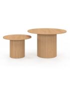 2 Tables basses rondes gigognes Alvar bois