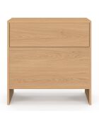 Table d'appoint mini bar Faustine bois et lattes bois - 50x25x50 cm
