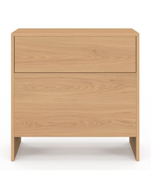 Table d'appoint mini bar Faustine bois et lattes bois - 50x25x50 cm