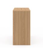 Table d'appoint mini bar Faustine bois et lattes bois - 50x25x50 cm