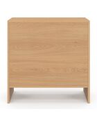 Table d'appoint mini bar Faustine bois et lattes bois - 50x25x50 cm