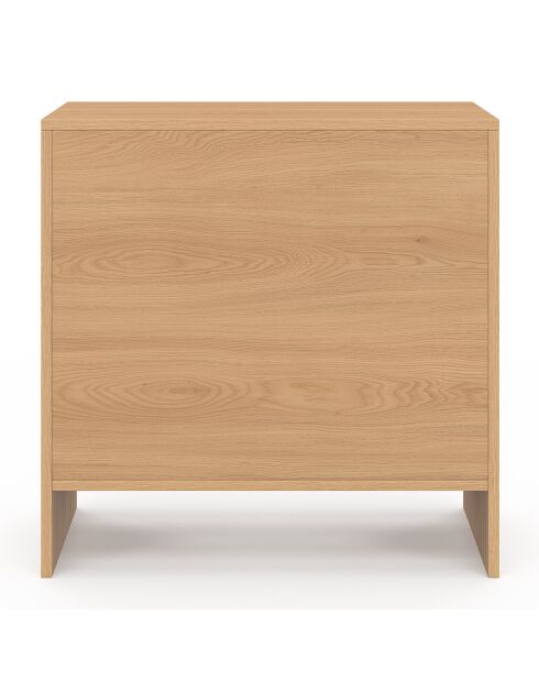 Table d'appoint mini bar Faustine bois et lattes bois - 50x25x50 cm