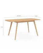 Table à manger extensible Venezia bois - 120/160x80x75 cm