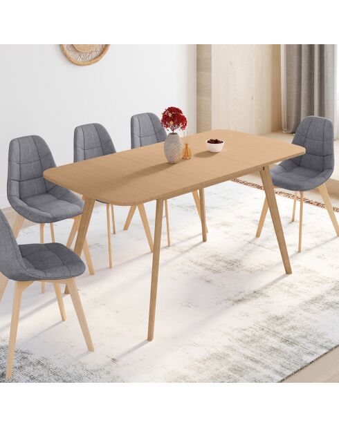 Table à manger extensible Venezia bois - 120/160x80x75 cm