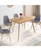 Table à manger extensible Venezia bois - 120/160x80x75 cm