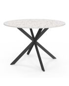 Table à manger ronde Soline effet terrazzo  - 110x110x76 cm
