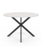 Table à manger ronde Soline effet terrazzo  - 110x110x76 cm