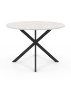 Table à manger ronde Soline effet terrazzo  - 110x110x76 cm