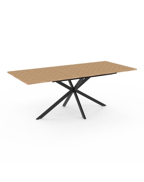 Table à manger extensible Spider bois/noir - 160/200 cmx90x75 cm