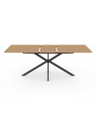 Table à manger extensible Spider bois/noir - 160/200 cmx90x75 cm