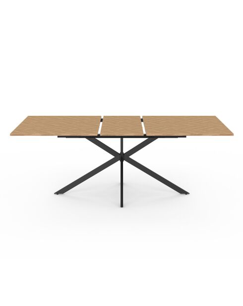 Table à manger extensible Spider bois/noir - 160/200 cmx90x75 cm
