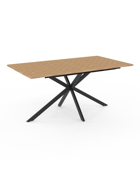 Table à manger extensible Spider bois/noir - 160/200 cmx90x75 cm