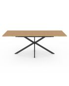 Table à manger extensible Spider bois/noir - 160/200 cmx90x75 cm
