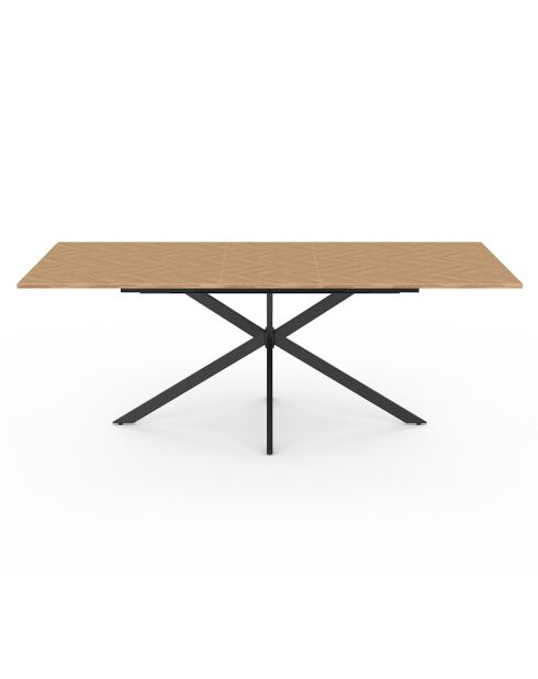 Table à manger extensible Spider bois/noir - 160/200 cmx90x75 cm