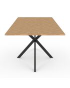 Table à manger extensible Spider bois/noir - 160/200 cmx90x75 cm