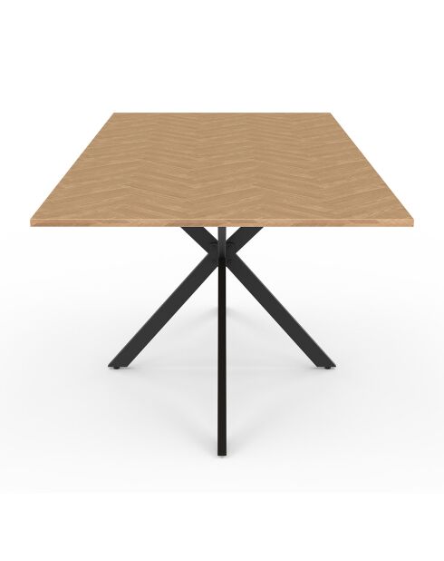 Table à manger extensible Spider bois/noir - 160/200 cmx90x75 cm