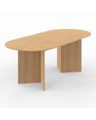 Table à manger extensible Gabin bois  - 160/200x90x75 cm