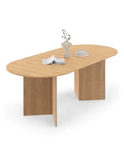 Table à manger extensible Gabin bois  - 160/200x90x75 cm