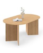 Table à manger extensible Gabin bois  - 160/200x90x75 cm