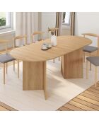 Table à manger extensible Gabin bois  - 160/200x90x75 cm