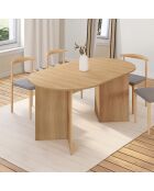 Table à manger extensible Gabin bois  - 160/200x90x75 cm