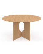 Mathis ausziehbarer runder Esstisch aus Holz - 110/150x110x75 cm