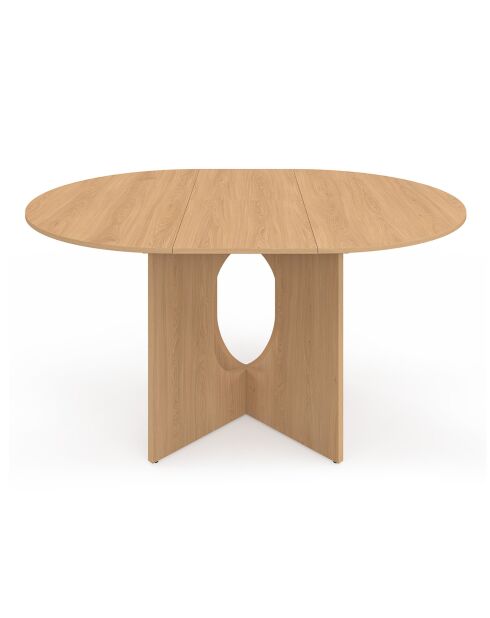 Mathis ausziehbarer runder Esstisch aus Holz - 110/150x110x75 cm