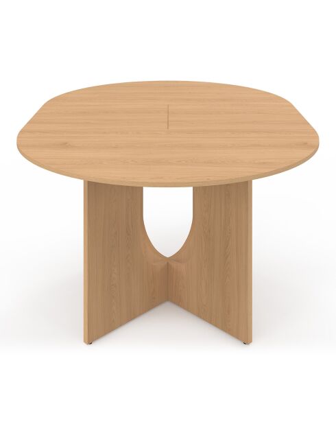 Mathis ausziehbarer runder Esstisch aus Holz - 110/150x110x75 cm