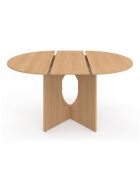 Mathis ausziehbarer runder Esstisch aus Holz - 110/150x110x75 cm