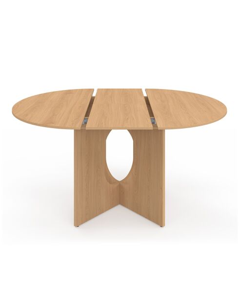 Mathis ausziehbarer runder Esstisch aus Holz - 110/150x110x75 cm