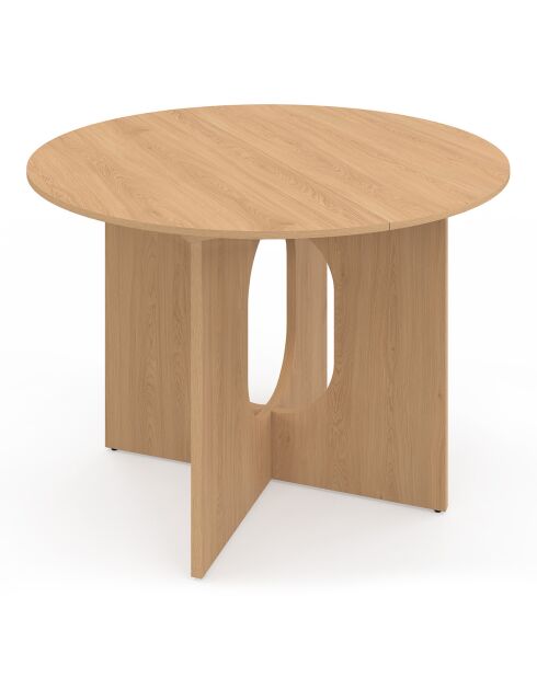 Mathis ausziehbarer runder Esstisch aus Holz - 110/150x110x75 cm