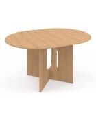 Mathis ausziehbarer runder Esstisch aus Holz - 110/150x110x75 cm