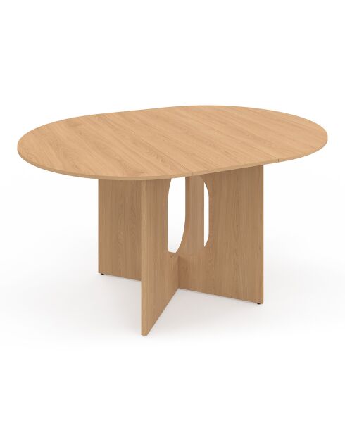 Mathis ausziehbarer runder Esstisch aus Holz - 110/150x110x75 cm