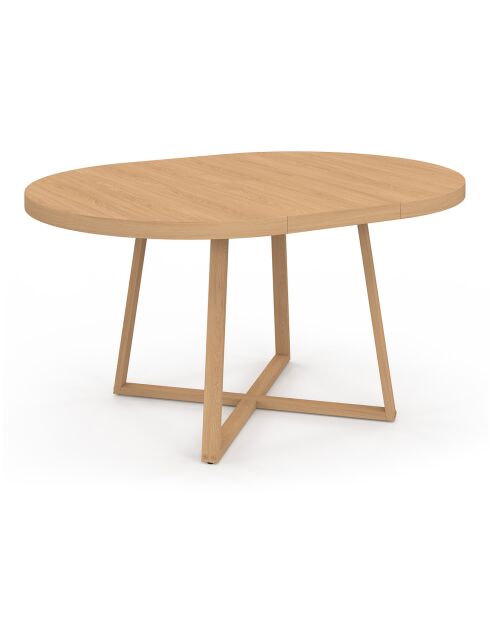 Table à manger ronde extensible Sana bois  - 110/150x110x75 cm