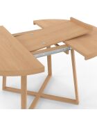 Table à manger ronde extensible Sana bois  - 110/150x110x75 cm